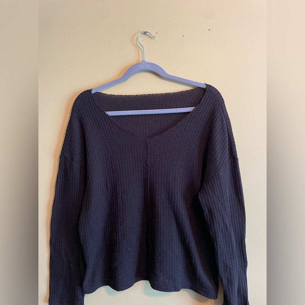 thin deep v neck sweater